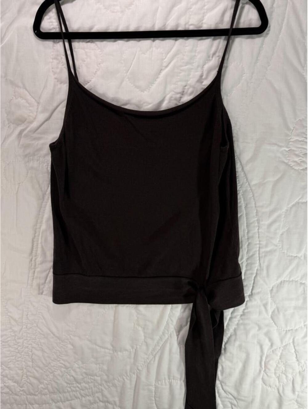 Banana Republic Brown tank top with tie detail. Size XL - Picture 1 of 8